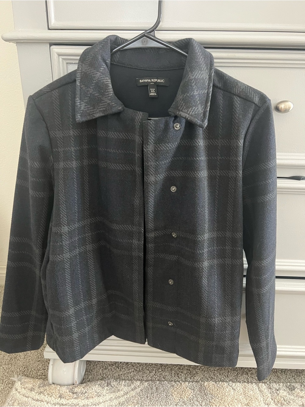 Banana Republic Petite Black and navy blue Coat XS